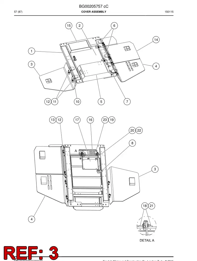 56042371 560 423 71 Cover - Sandvik Technical Drawing