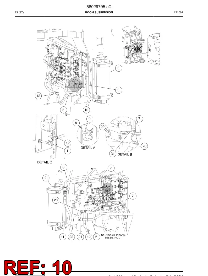 56042393 560 423 93 Hydraulic hose - Sandvik Technical Drawing