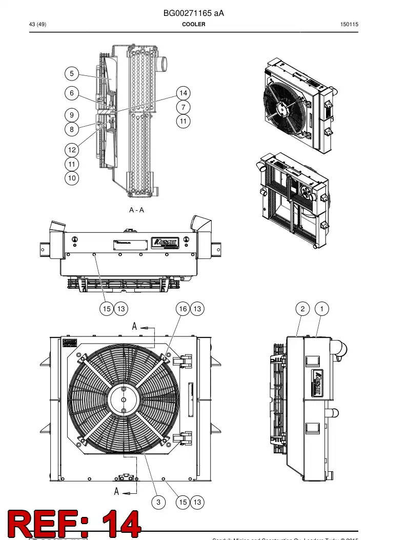 56042455 560 424 55 Screw - Sandvik Technical Drawing