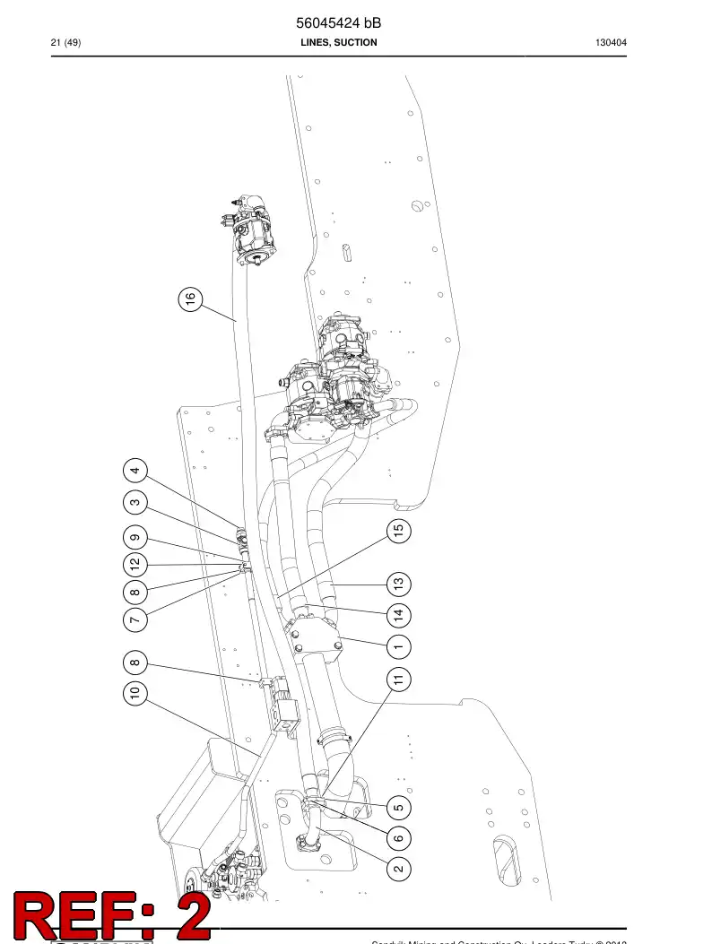 56042514 560 425 14 Suction connection - Sandvik Technical Drawing