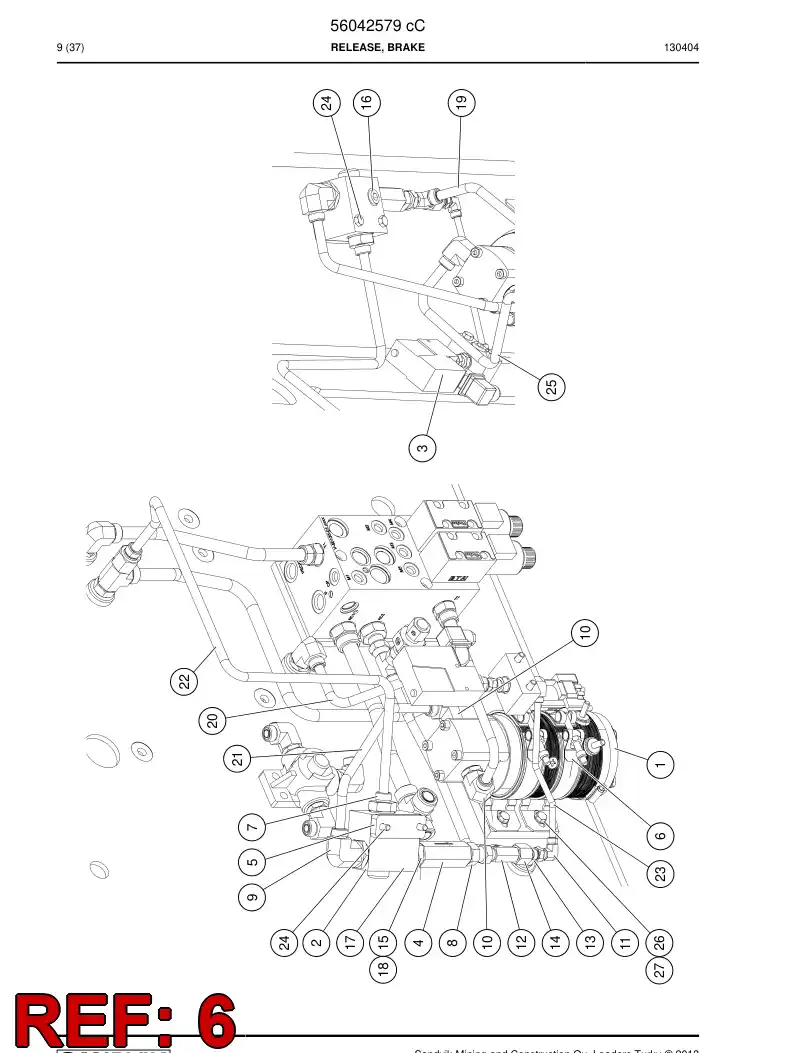 56042628 560 426 28 Fixing clip - Sandvik Technical Drawing
