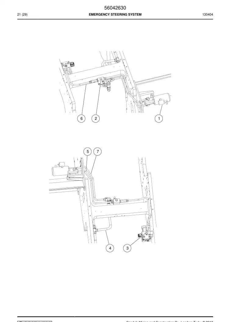 56042630 560 426 30 EMERGENCY STEERING - Sandvik Technical Drawing