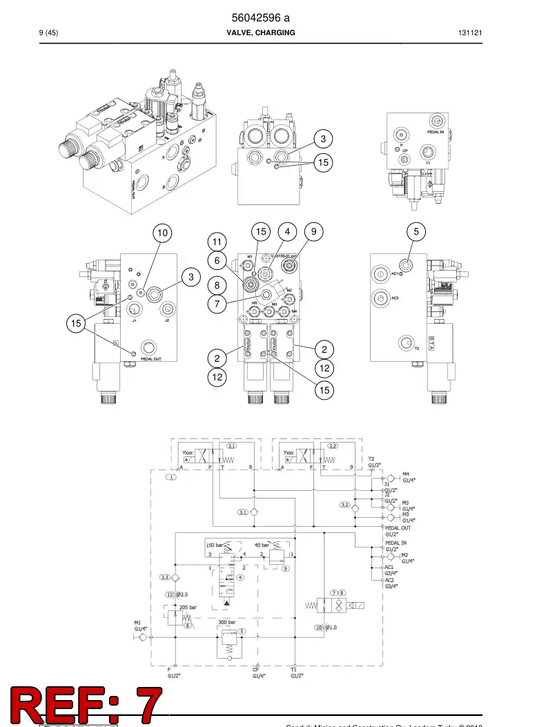 56042643 560 426 43 Valve - Sandvik Technical Drawing