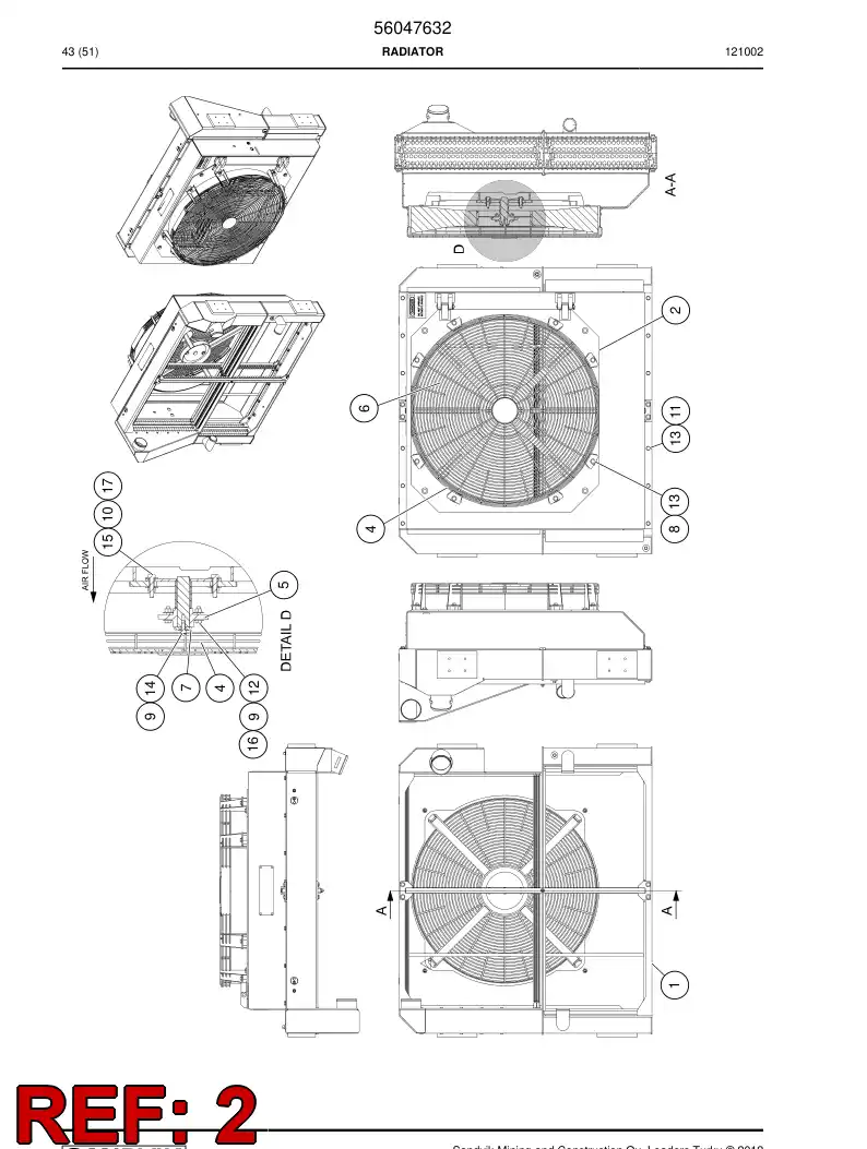 56042733 560 427 33 Ring - Sandvik Technical Drawing