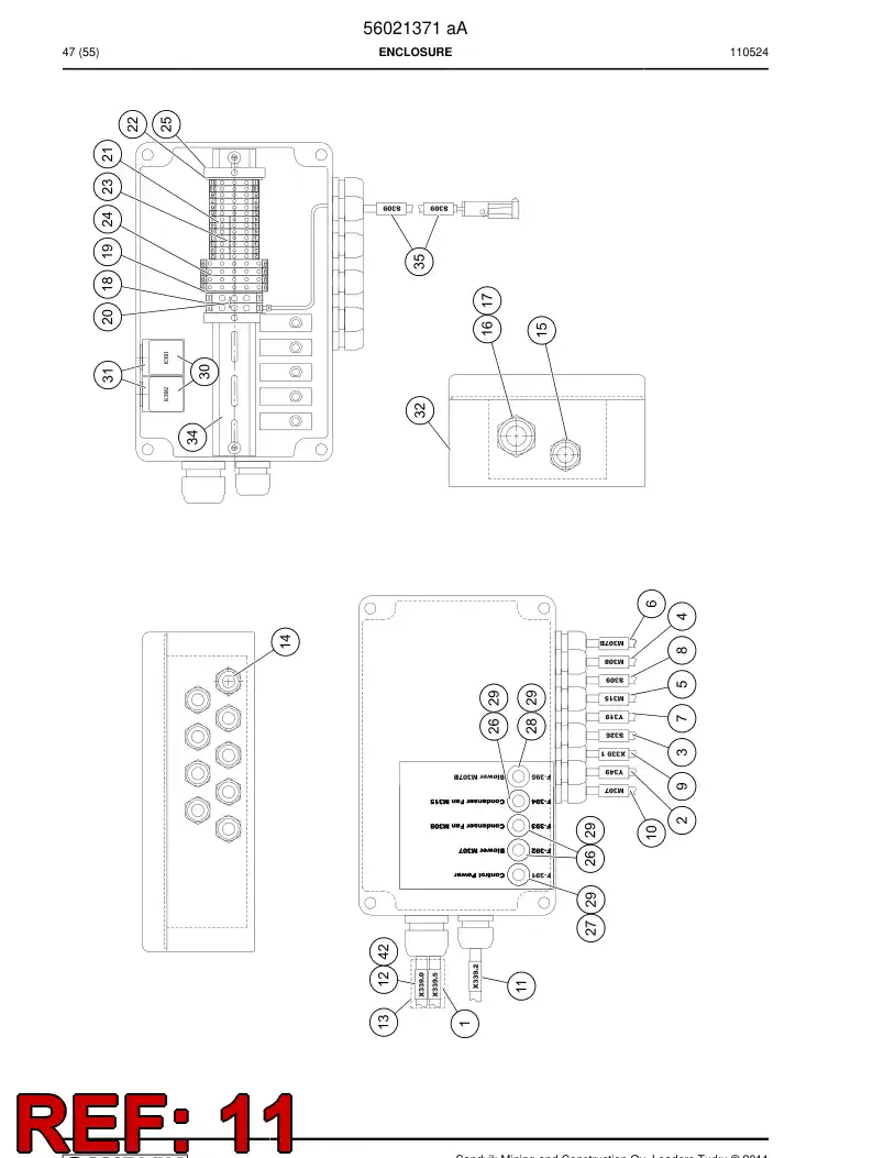 56042754 560 427 54 Cable - Sandvik Technical Drawing