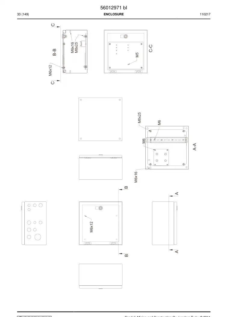 56042910 560 429 10 Locking lever - Sandvik Technical Drawing