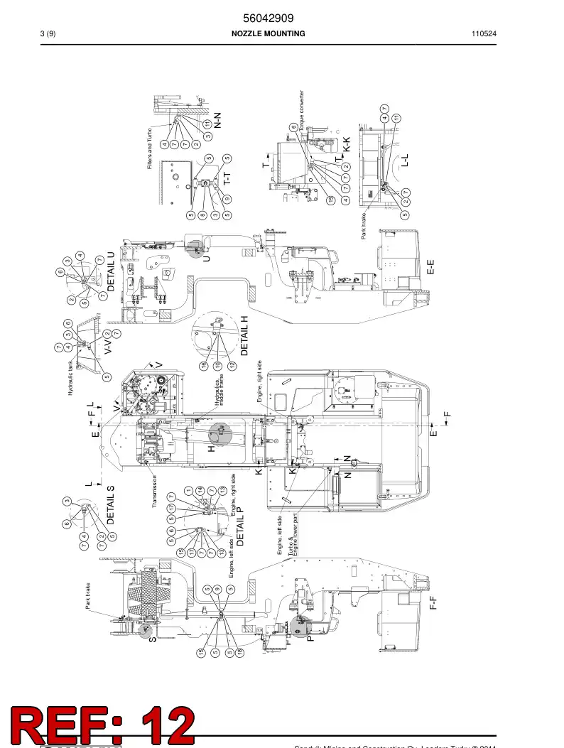 56042920 560 429 20 Mounting plate - Sandvik Technical Drawing