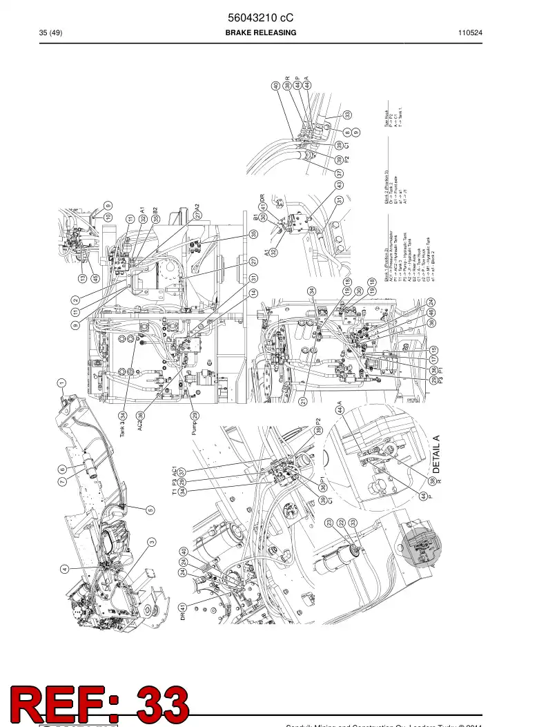56043108 560 431 08 Hydraulic hose - Sandvik Technical Drawing