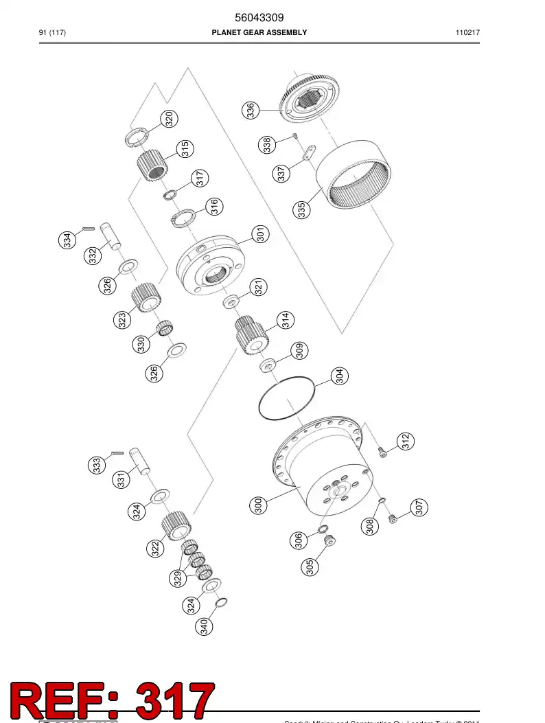 56043218 560 432 18 Circlip - Sandvik Technical Drawing