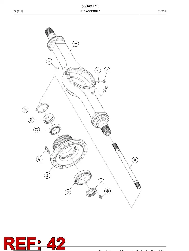 56043243 560 432 43 Hub - Sandvik Technical Drawing