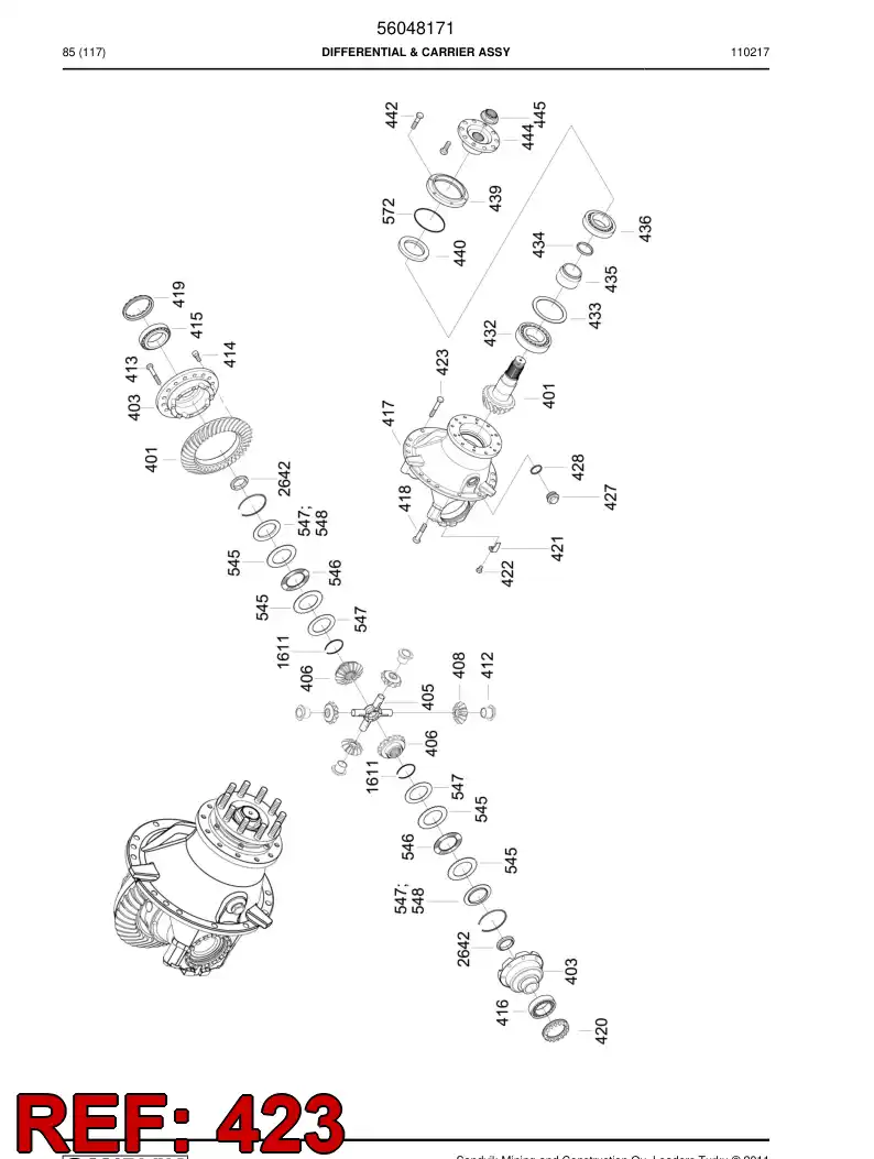 56043264 560 432 64 Screw - Sandvik Technical Drawing