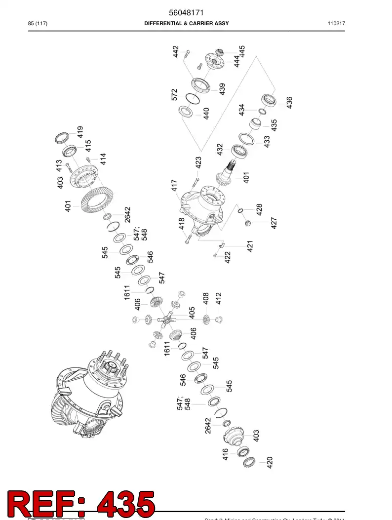 56043267 560 432 67 Bushing - Sandvik Technical Drawing