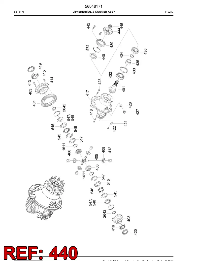 56043269 560 432 69 Ring, Seal - Sandvik Technical Drawing