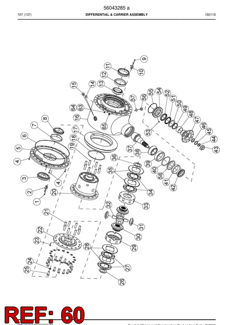 56043293 560 432 93 Case, Differential - Sandvik Technical Drawing