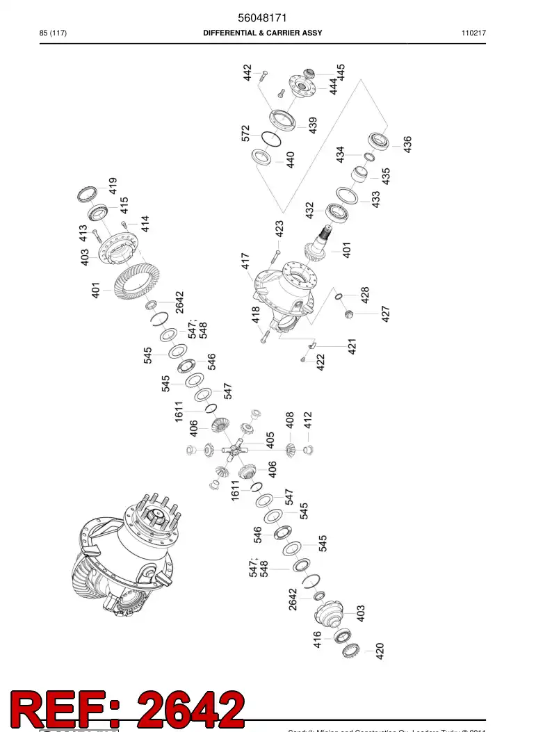 56043305 560 433 05 Ring - Sandvik Technical Drawing