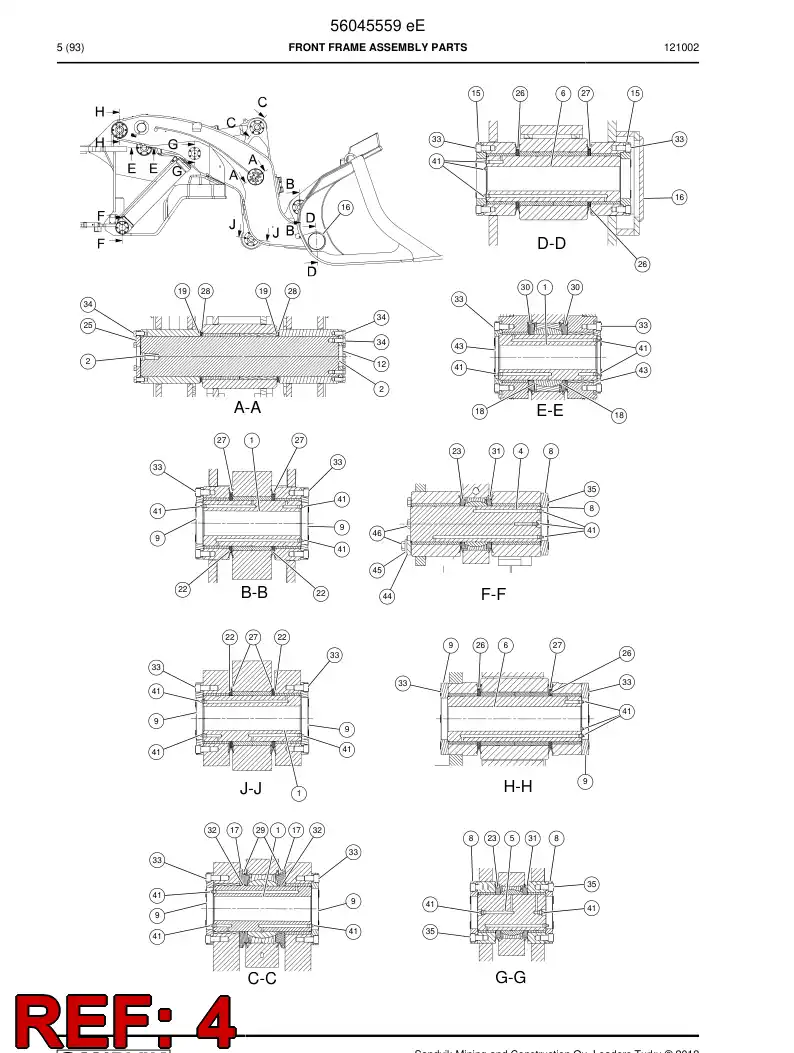56043635 560 436 35 Clevis pin - Sandvik Technical Drawing