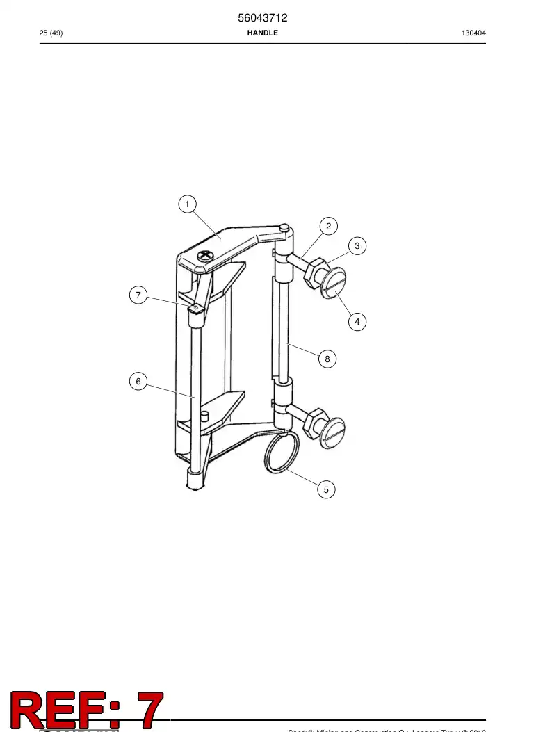 56043709 560 437 09 Spring - Sandvik Technical Drawing