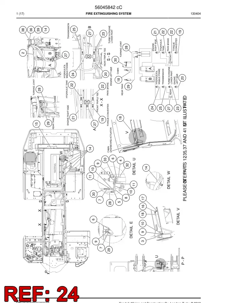 56043779 560 437 79 Hose, Hydraulic - Sandvik Technical Drawing