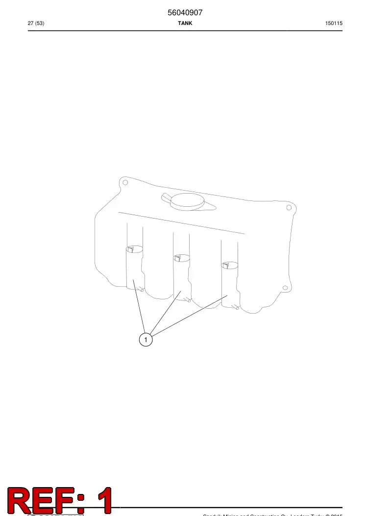 56043800 560 438 00 Pump, Water - Sandvik Technical Drawing