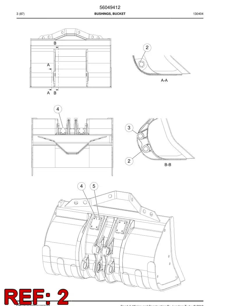 56043820 560 438 20 Bushing - Sandvik Technical Drawing