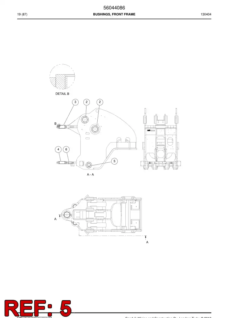 56043821 560 438 21 Bushing - Sandvik Technical Drawing