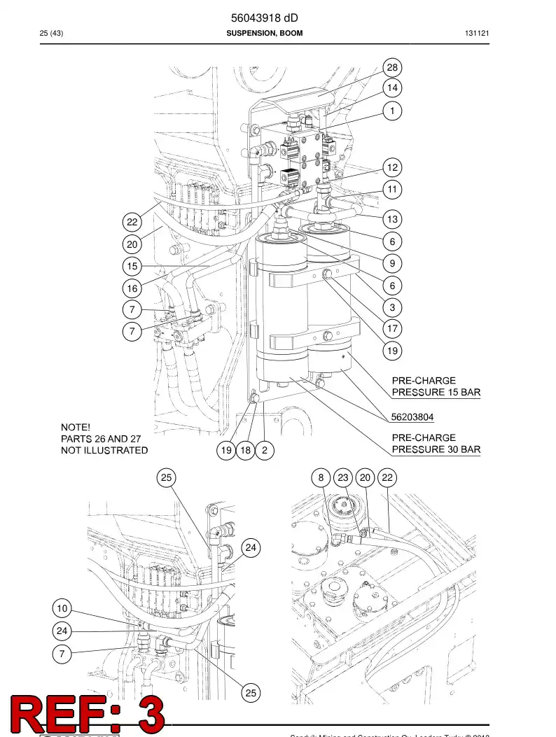 56043943 560 439 43 Fixing clip - Sandvik Technical Drawing