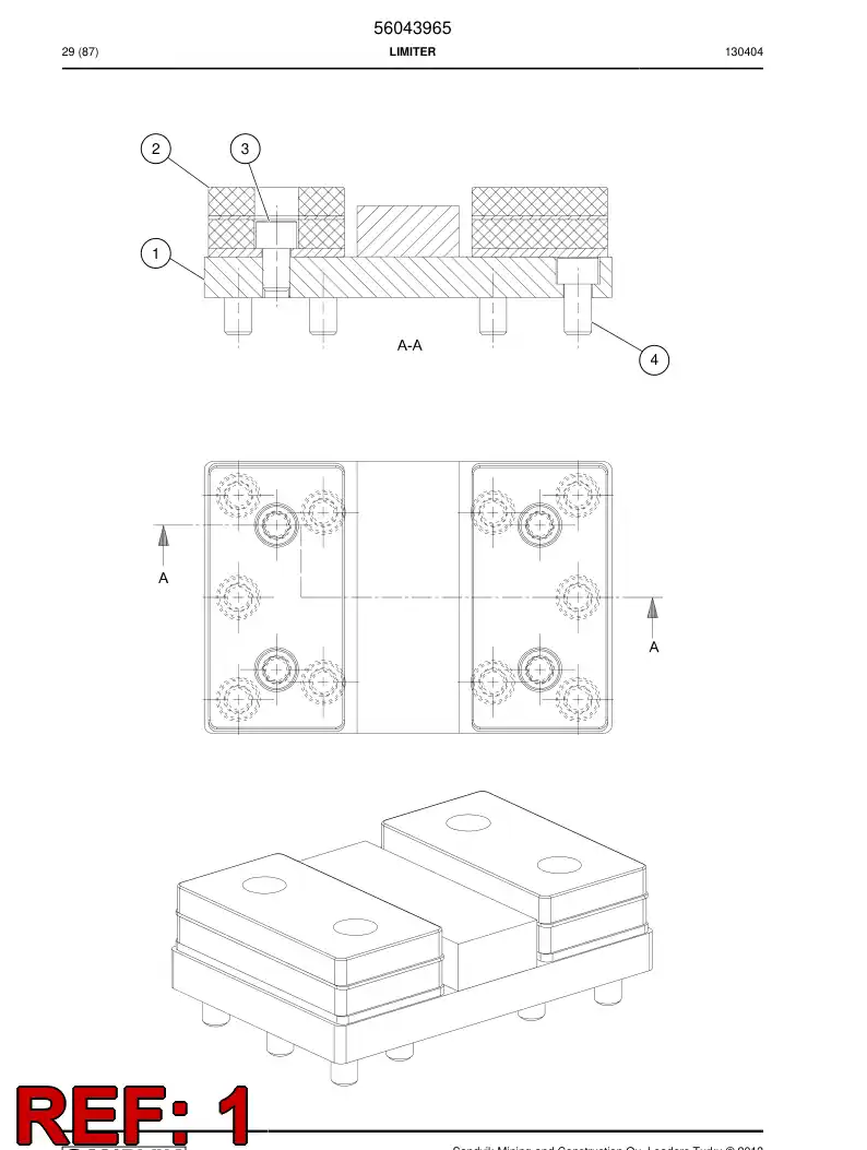 56043966 560 439 66 Frame - Sandvik Technical Drawing