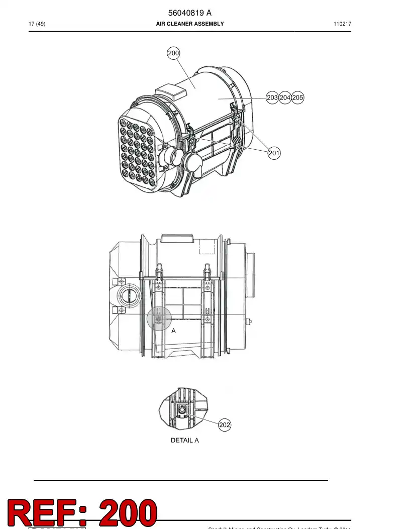 56044005 560 440 05 Cover - Sandvik Technical Drawing