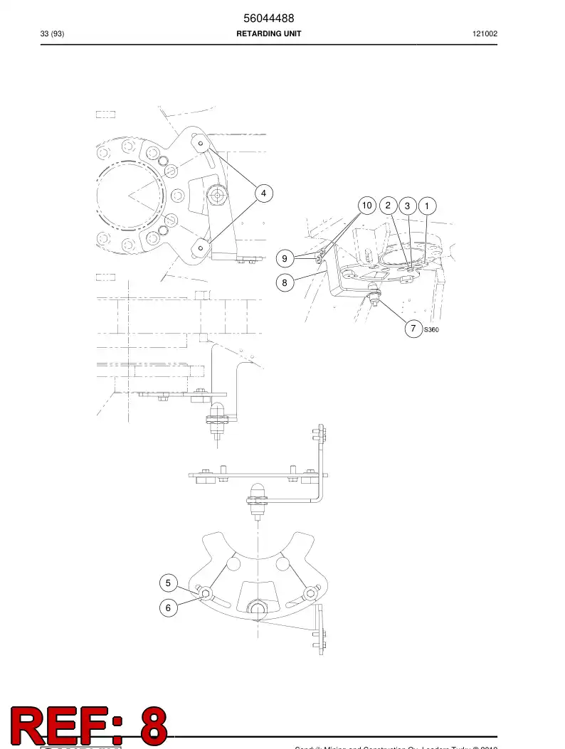 56044489 560 444 89 Plate - Sandvik Technical Drawing