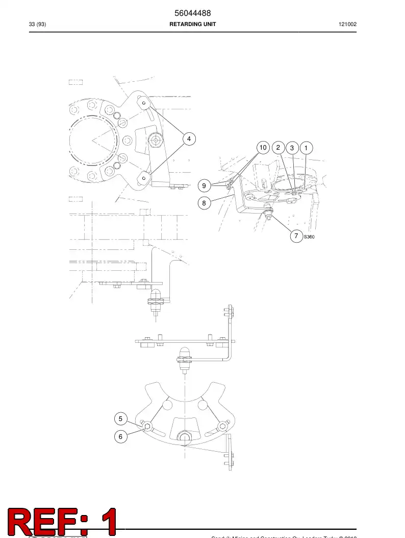 56044490 560 444 90 Plate - Sandvik Technical Drawing