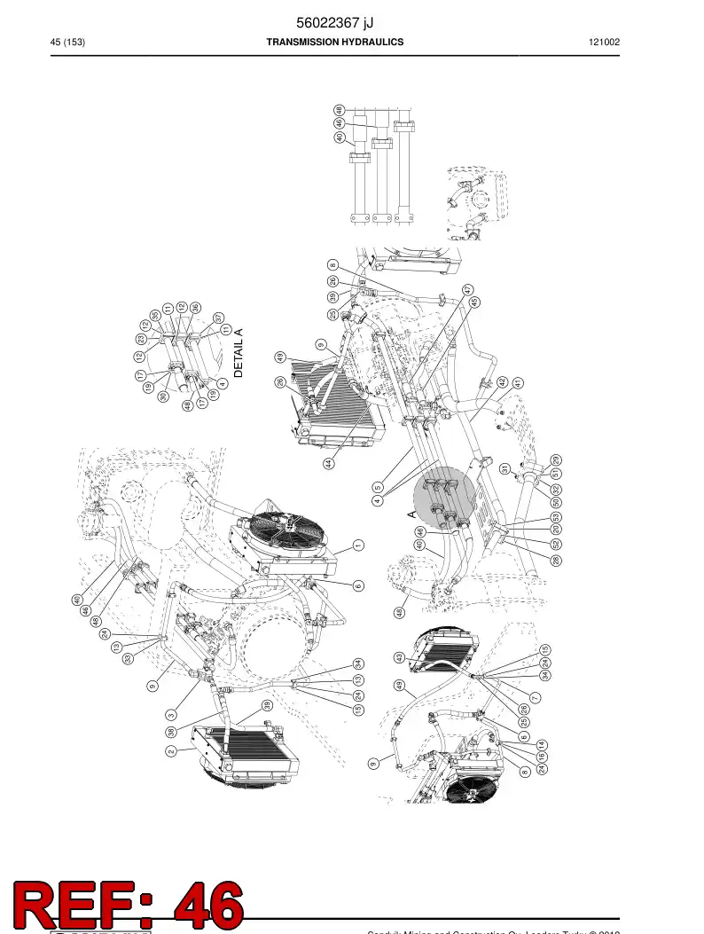 56044493 560 444 93 Hydraulic hose - Sandvik Technical Drawing