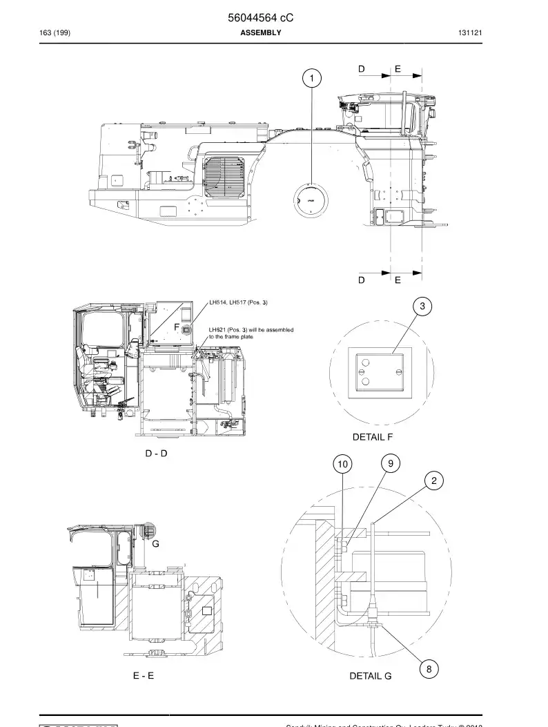 56044564c 560 445 64c Monitoring System, Pressure, Tire - Sandvik Technical Drawing