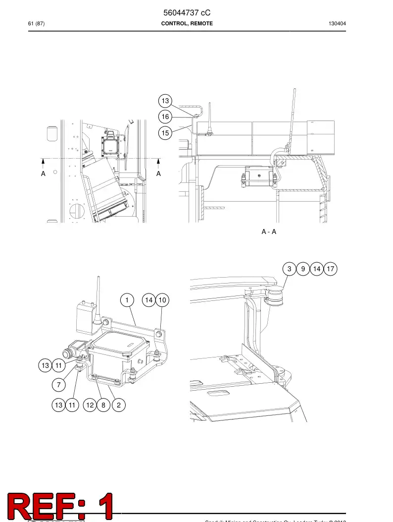 56044746 560 447 46 Supporting block - Sandvik Technical Drawing