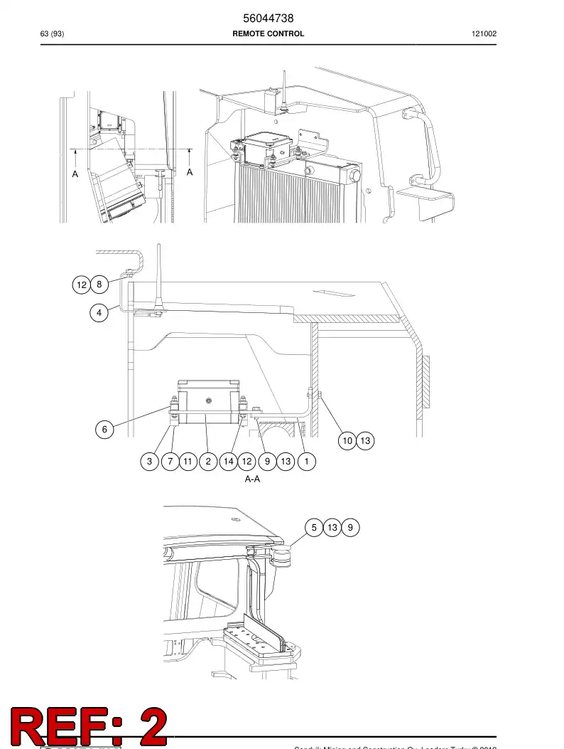56044800 560 448 00 Supporting block - Sandvik Technical Drawing