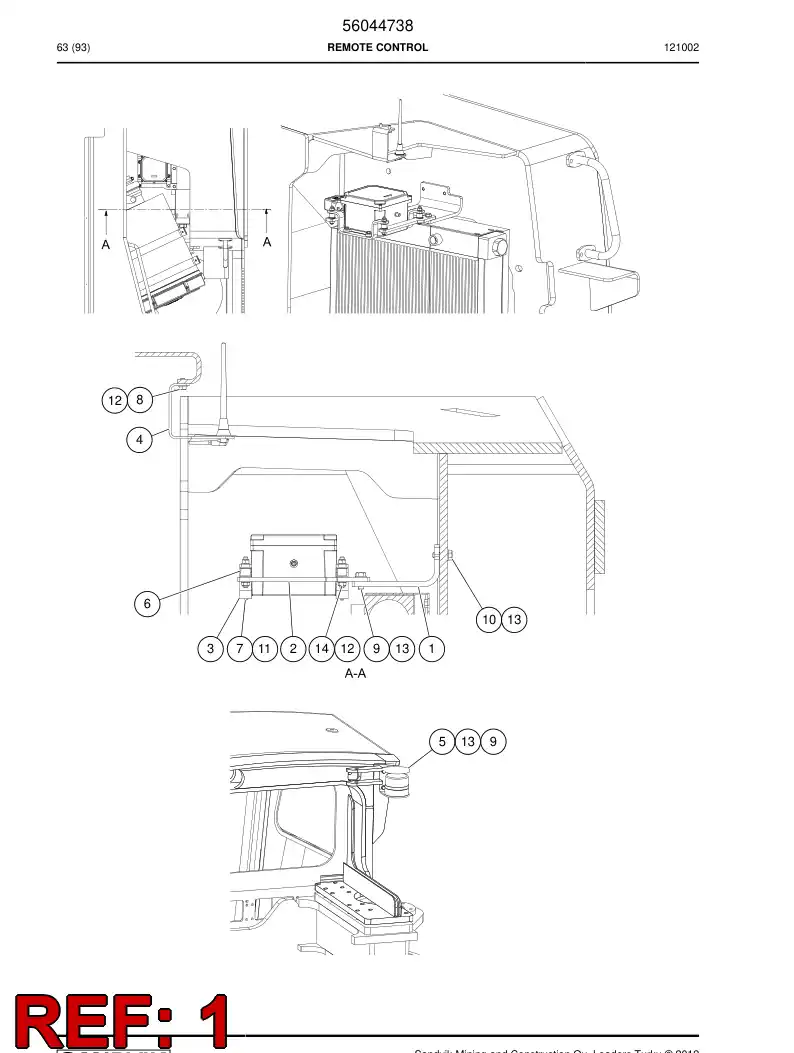 56044803 560 448 03 Mounting plate - Sandvik Technical Drawing
