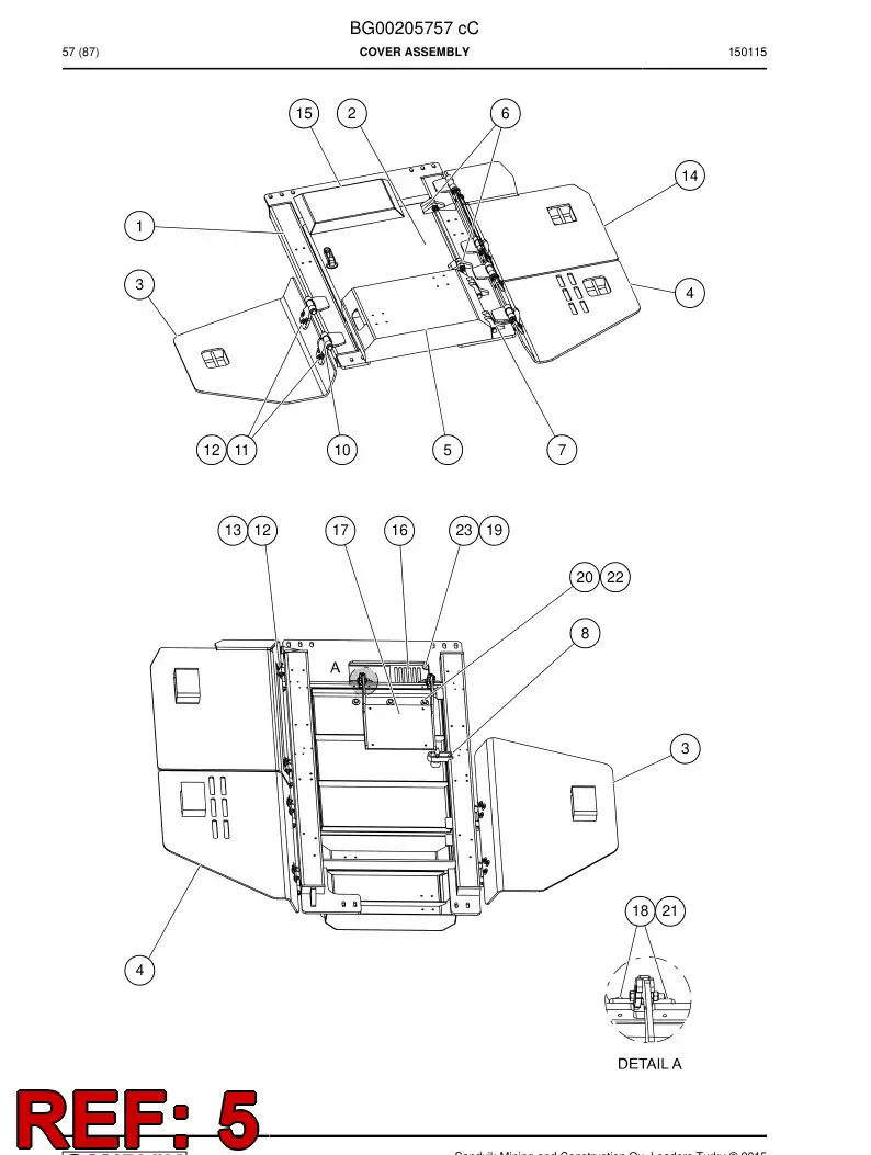 56045222 560 452 22 Cover - Sandvik Technical Drawing
