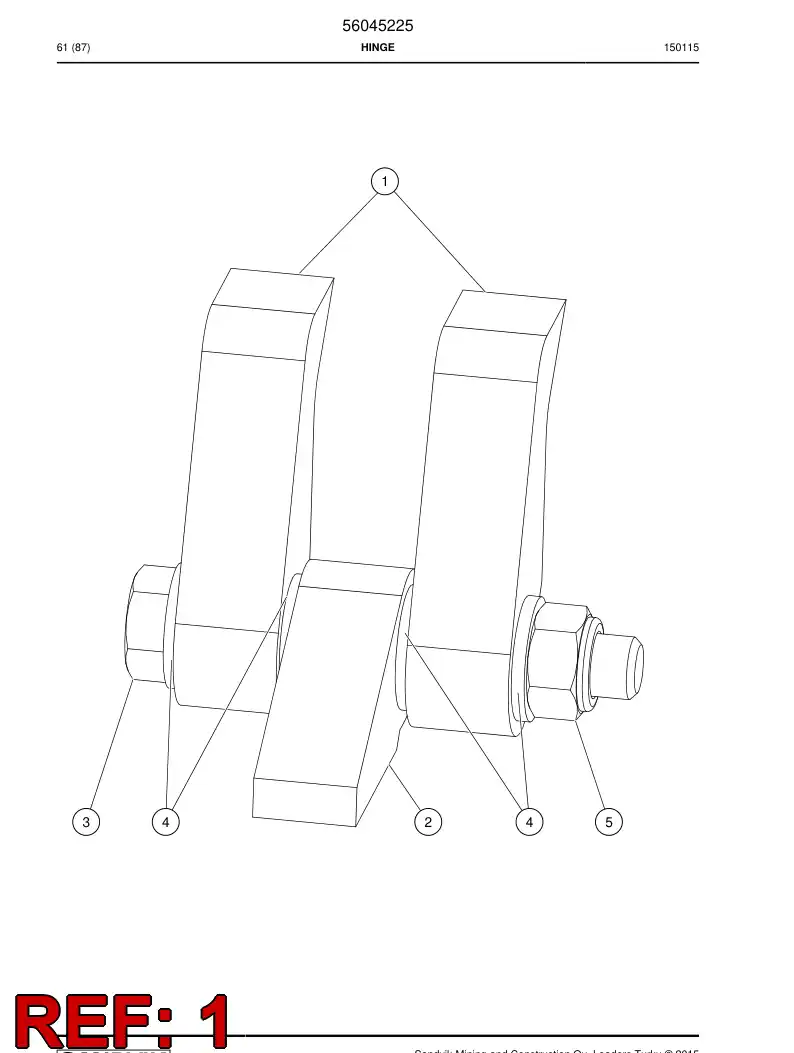 56045226 560 452 26 Plate - Sandvik Technical Drawing