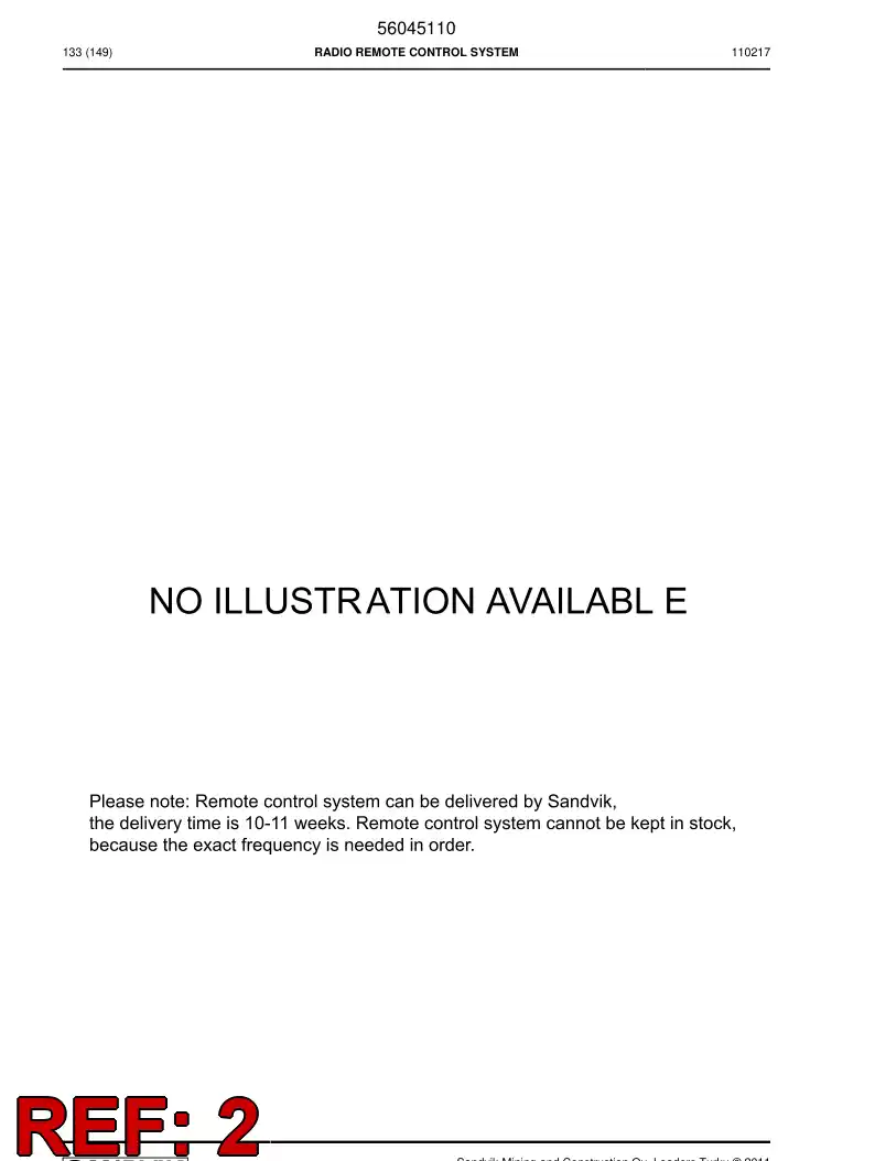 56045265 560 452 65 Receiver - Sandvik Technical Drawing