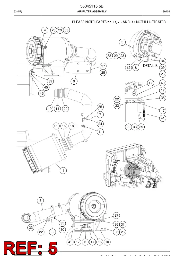 56045348 560 453 48 Strap, Metal - Sandvik Technical Drawing