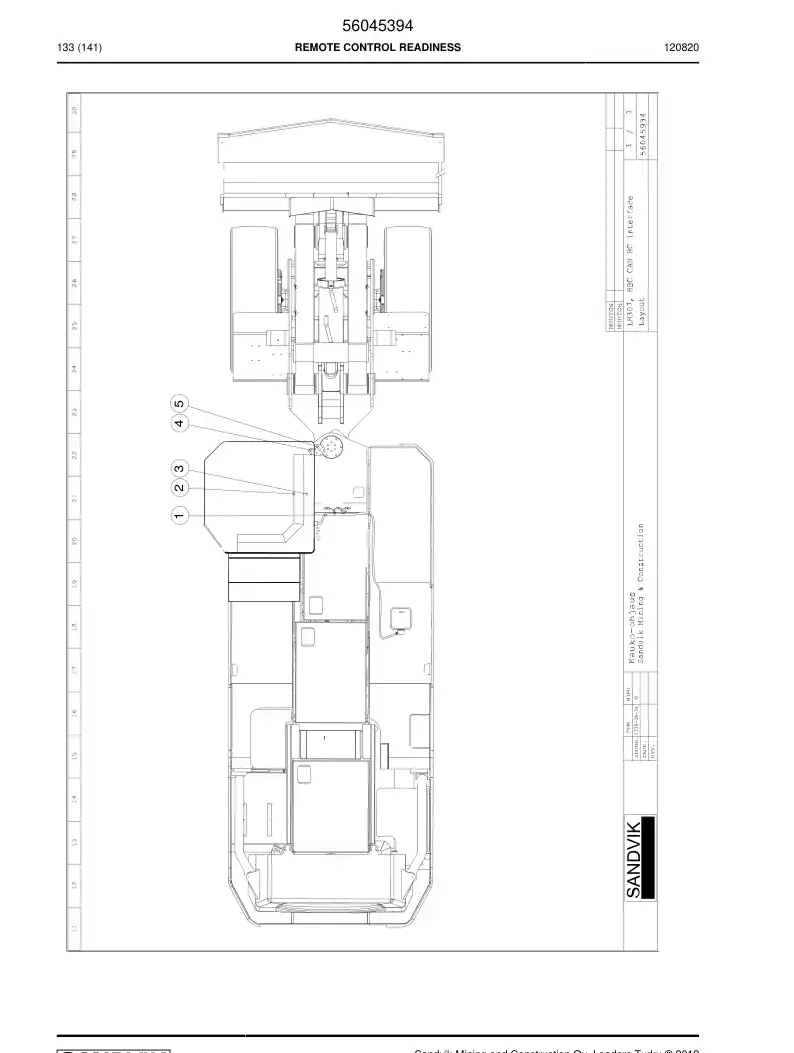 56045394 560 453 94 REMOTE CONTROL READINESS - Sandvik Technical Drawing