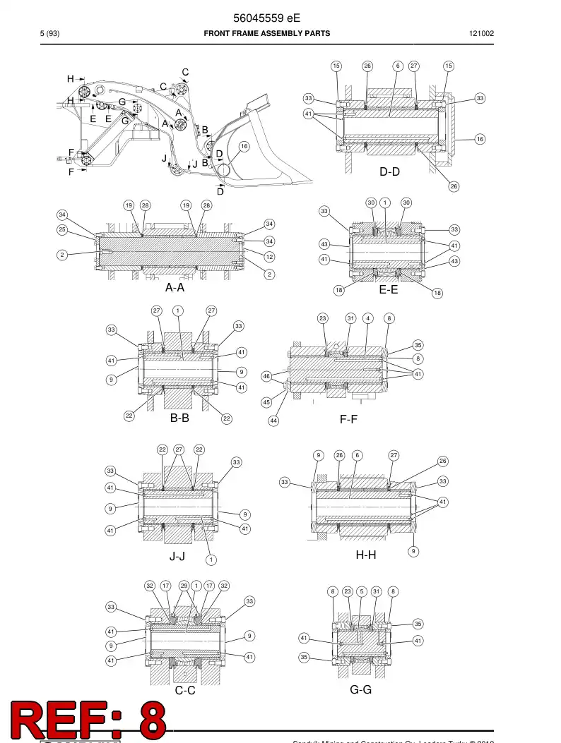 56045586 560 455 86 Flange - Sandvik Technical Drawing
