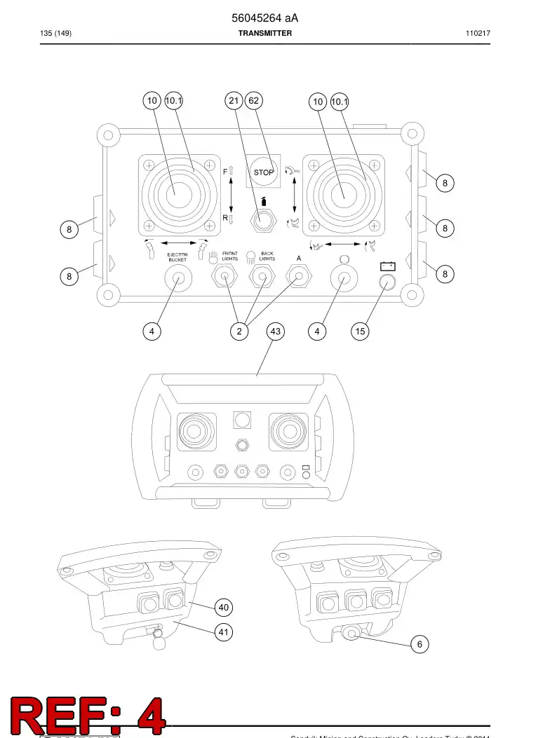 56045768 560 457 68 Push button - Sandvik Technical Drawing