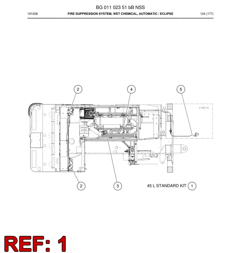 56045965a 560 459 65a Fire Extinguishing System - Sandvik Technical Drawing