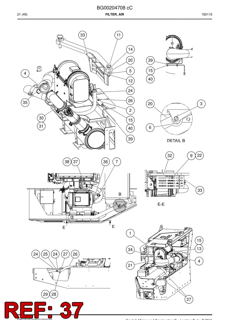 56045995 560 459 95 Plate - Sandvik Technical Drawing
