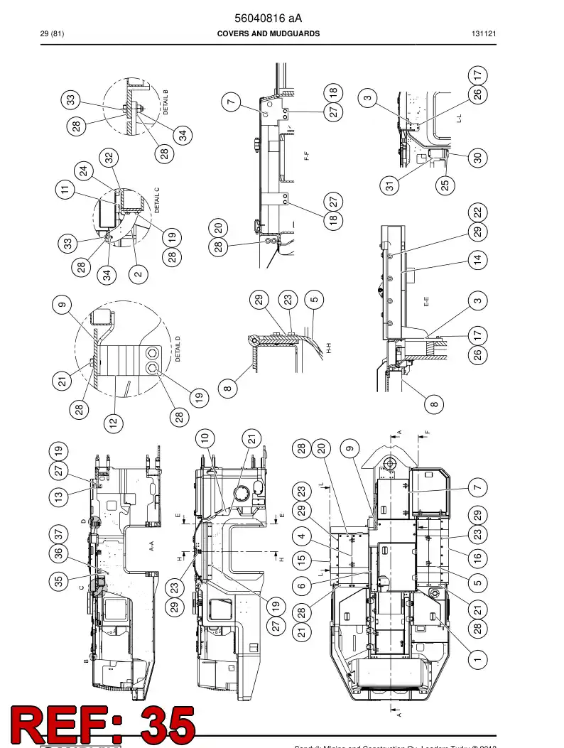 56046016 560 460 16 Supporting block - Sandvik Technical Drawing