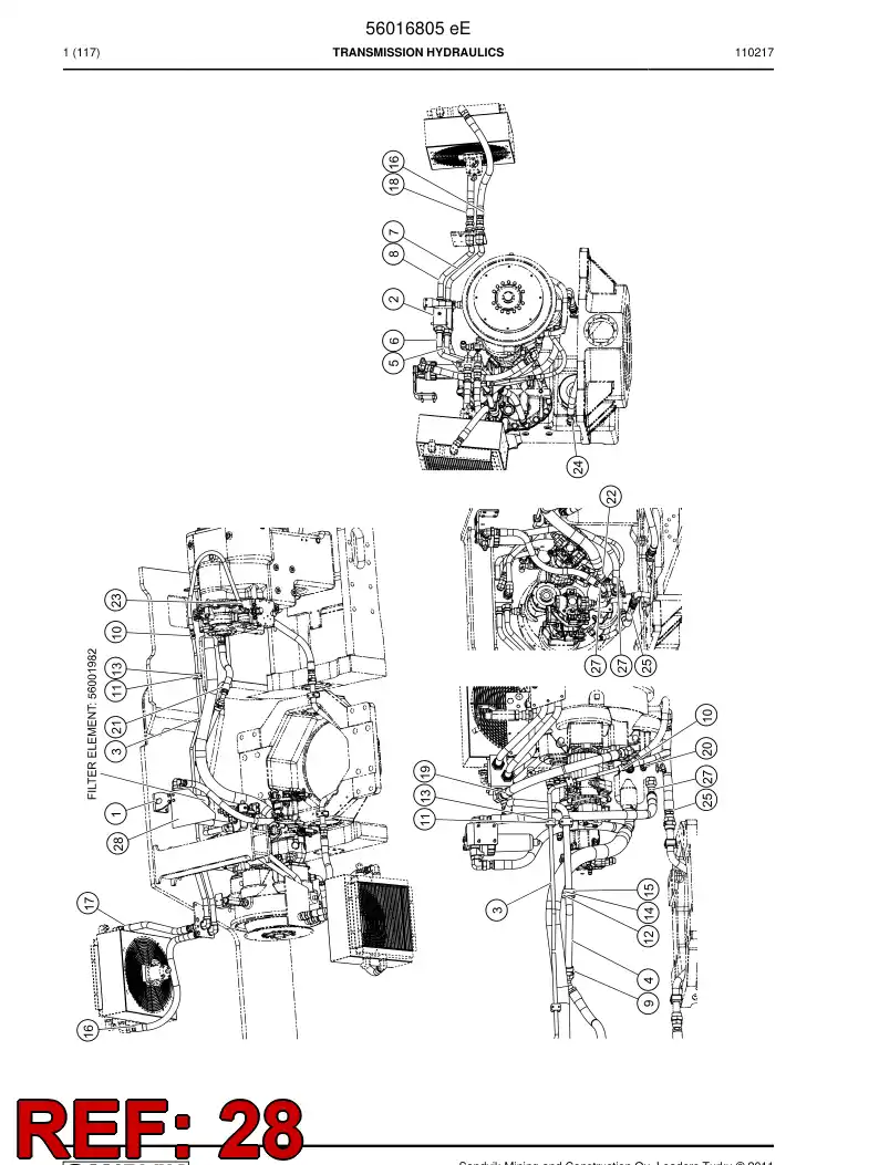 56046345 560 463 45 Cover plate - Sandvik Technical Drawing