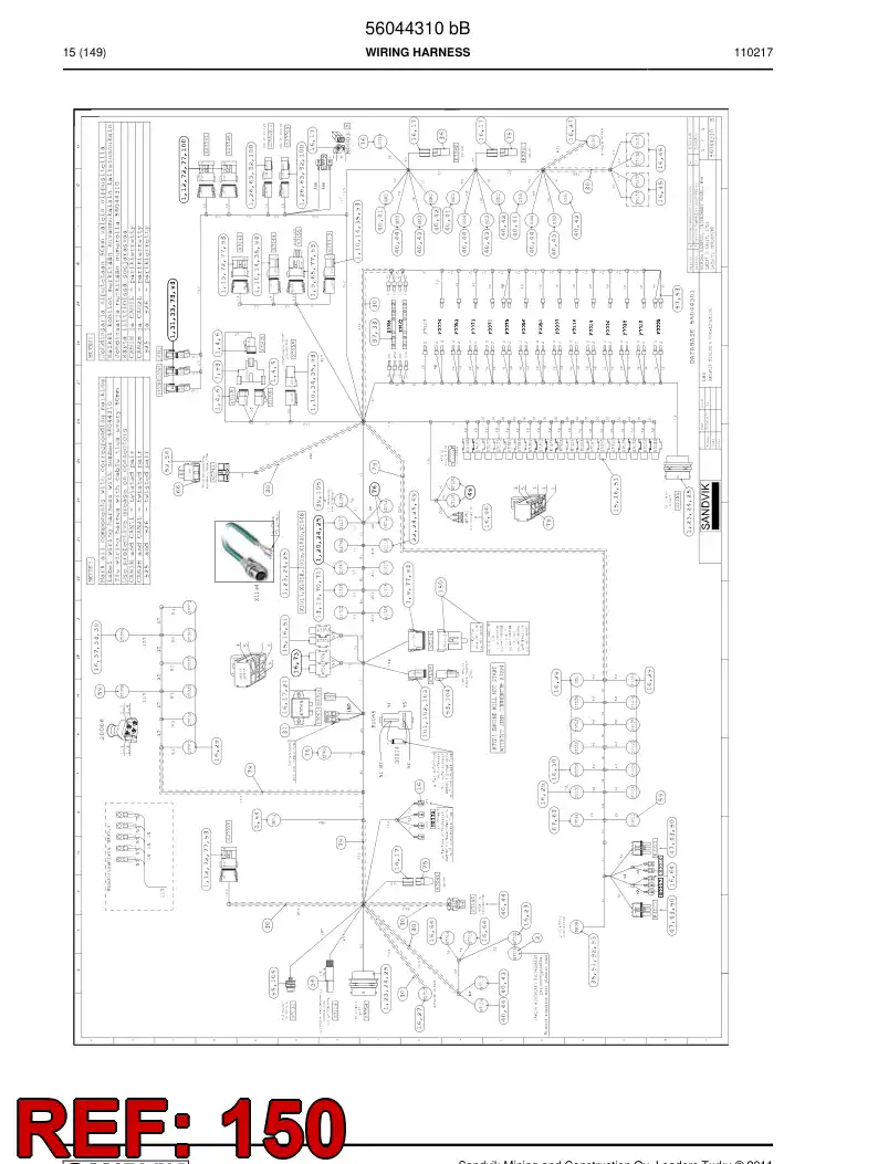 56046397 560 463 97 Connector - Sandvik Technical Drawing