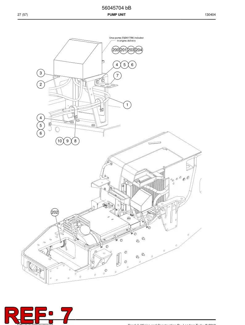 56046402 560 464 02 Plate - Sandvik Technical Drawing