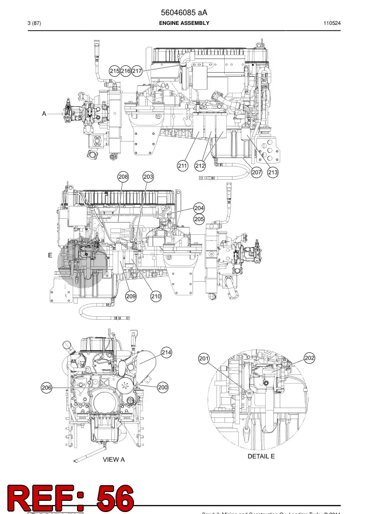 56046650 560 466 50 Plate - Sandvik Technical Drawing