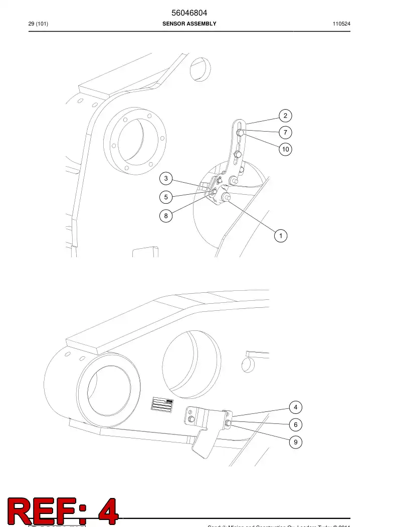 56046803 560 468 03 Thrust plate - Sandvik Technical Drawing